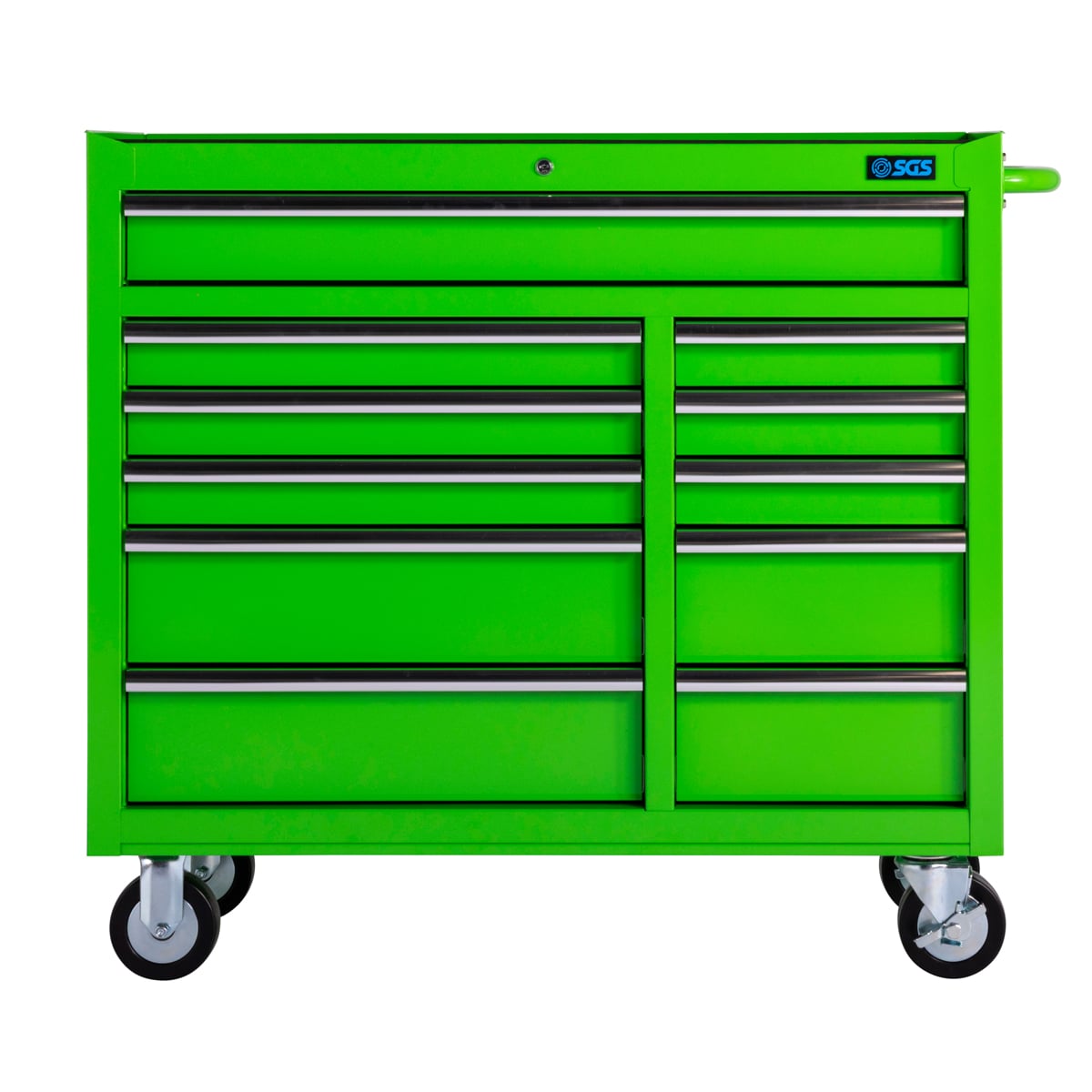 SGS 42in 11 Drawer Professional Roller Tool Cabinet | Green